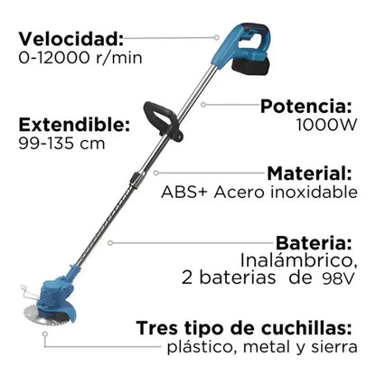 Cortadora de Cesped Inalambrica | TurboBlade™ [+1 BATERÍA EXTRA DE REGALO SOLO HOY]